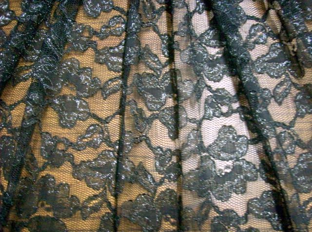 2. Black Metallic Lace